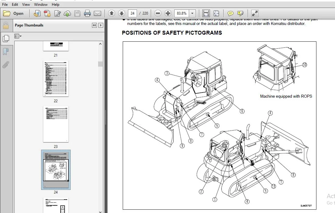 KOMATSU D41E,P-6 BULLDOZER Operation & Maintenance Manual (EEAM024200) KOMATSU D41E,P-6 - PDF DOWNLOAD - Image 3