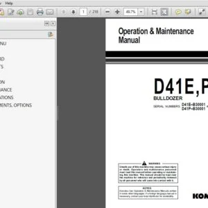 KOMATSU D41E,P-6 BULLDOZER Operation & Maintenance Manual (SN:B30001 and up) KOMATSU D41E,P-6 - PDF DOWNLOAD