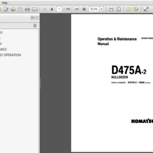 KOMATSU D475A-2 BULLDOZER OPERATION & MAINTENANCE MANUAL (SEAM019M020) KOMATSU D475A-2 - PDF DOWNLOAD