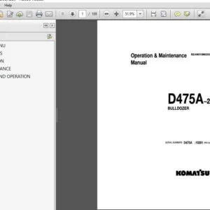 KOMATSU D475A-2 BULLDOZER Operation & Maintenance Manual (SN D475A-2 : 10201 and up) KOMATSU D475A-2 - PDF DOWNLOAD