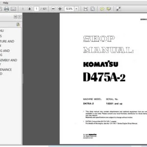 KOMATSU D475A-2 SERVICE REPAIR MANUAL (SN:D475A-2 10201 and up) - PDF DOWNLOAD