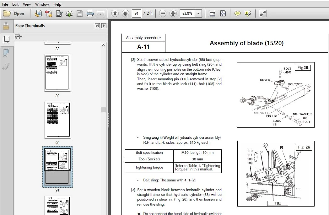 KOMATSU D475A-5E0 D475ASD-5E0 BULLDOZER FIELD ASSEMBLY INSTRUCTION MANUAL (SN:30001 & UP) KOMATSU D475A-5E0 - PDF DOWNLOAD - Image 4
