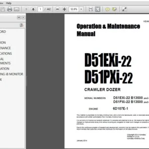 Komatsu D58E-1, D58E-1A, D58E-1B, D58P-1, D58P-1B Crawler Bulldozer Shop Manual - PDF DOWNLOAD