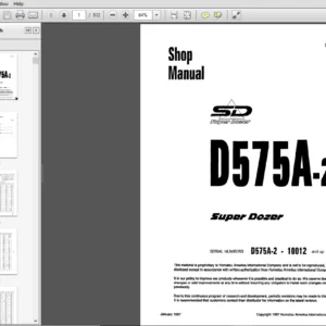 KOMATSU D575A-2 SUPER DOZER SERVICE REPAIR MANUAL (SN:10012 and up ) - PDF DOWNLOAD
