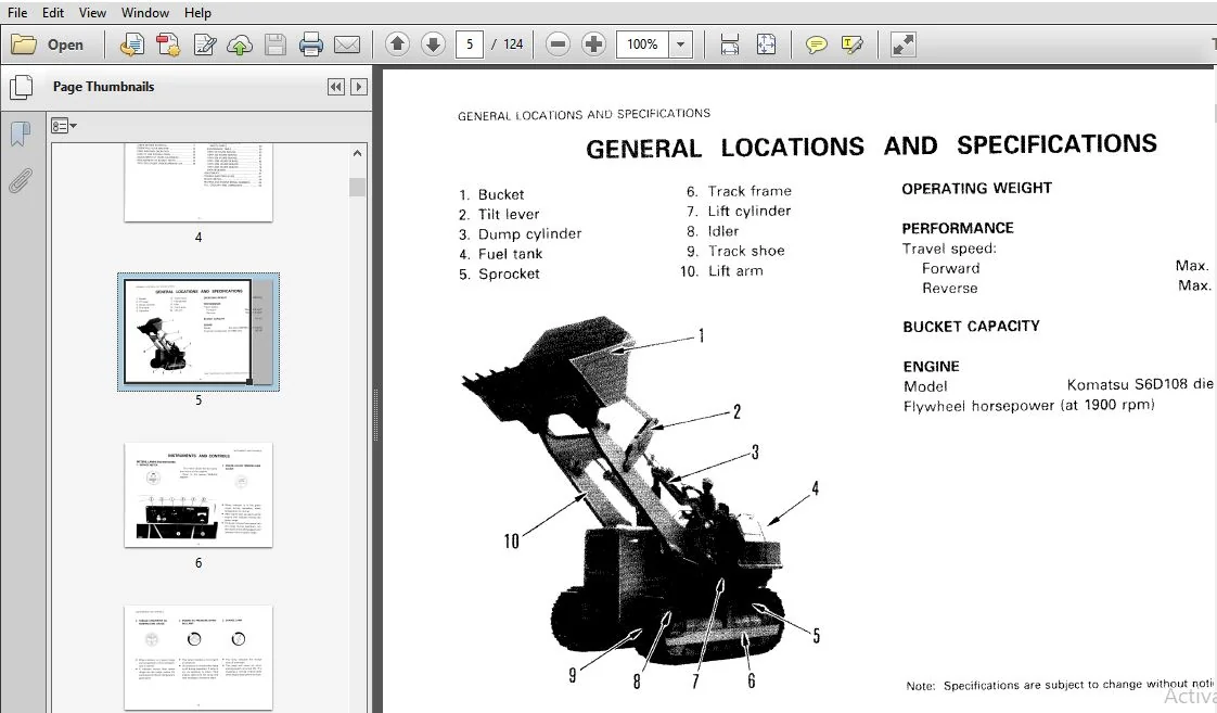 KOMATSU D57S-1 DOZER SHOVEL OPERATION & MAINTENANCE MANUAL (SN:20001 & UP) KOMATSU D57S-1 - PDF DOWNLOAD - Image 3