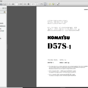 KOMATSU D57S-1 SERVICE REPAIR MANUAL - PDF DOWNLOAD
