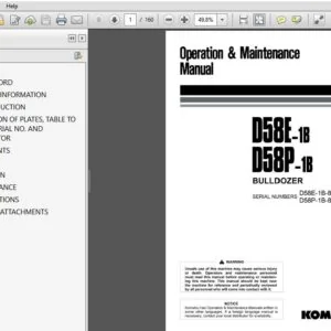 KOMATSU D58E-1B D58P-1B BULLDOZER OPERATION & MAINTENANCE MANUAL (SEAM010601) KOMATSU D58E 1B D58P 1B