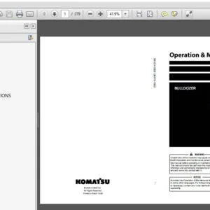 KOMATSU D61EX -15E0 D61PX-15E0 BULLDOZER OPERATION & MAINTENANCE MANUAL (SN:B46105 & UP) - PDF DOWNLOAD