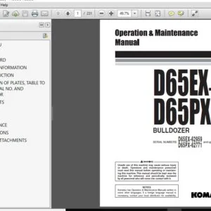 KOMATSU D65EX-12 D65PX-12 BULLDOZER OPERATION & MAINTENANCE MANUAL (SEAM007205) KOMATSU D65EX 12 - PDF DOWNLOAD