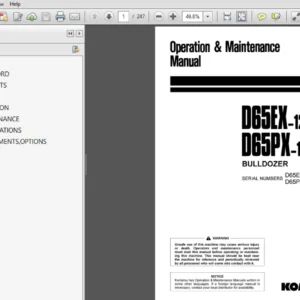 KOMATSU D65EX-12 D65PX-12 BULLDOZER OPERATION & MAINTENANCE MANUAL (SEAM007207T) - PDF DOWNLOAD