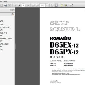 KOMATSU D65EX-12 D65PX-12 (EU SPEC.) SERVICE REPAIR MANUAL (SN:65209 & UP)(SN:65275 & UP) - PDF DOWNLOAD