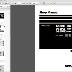 KOMATSU D65EX -15E0 D65PX -15E0 D65WX-15E0 BULLDOZER SERVICE REPAIR MANUAL(SN 69001 AND UP) - PDF DOWNLOAD