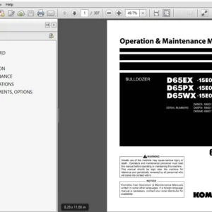 KOMATSU D65EX-15E0 D65PX-15E0 D65WX-15E0 OPERATION & MAINTENANCE MANUAL (SN:69001 & UP) - PDF DOWNLOAD