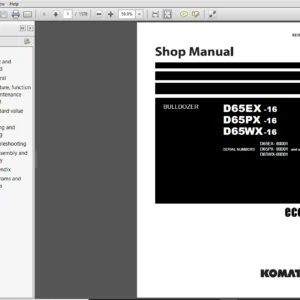 KOMATSU D65EX-16 D65PX-16 D65WX-16 BULLDOZER SERVICE REPAIR MANUAL - PDF DOWNLOAD