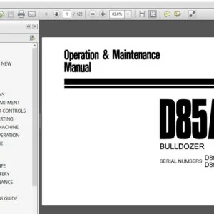 KOMATSU D85A,E-18 BULLDOZER OPERATION & MAINTENACE MANUAL (SN:26001 & UP) KOMATSU D85A,E-18 - PDF DOWNLOAD