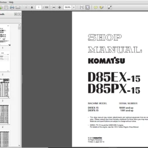 KOMATSU D85EX-15 D85PX-15 SERVICE REPAIR MANUAL (SN:10001 & UP) (SN:1001 & UP ) - PDF Download