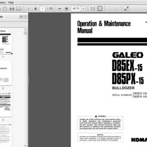 KOMATSU GALEO D85EX-15 D85PX-15 BULLDOZER OPERATION & MAINTENANCE MANUAL (SEAM049203T) KOMATSU GALEO D85EX 15 - PDF DOWNLOAD