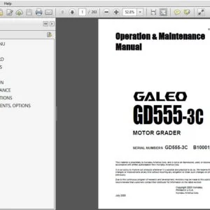 KOMATSU GALEO GD555-3C MOTOR GRADER Operation & Maintenance Manual (SN:B10001 and up) - PDF DOWNLOAD