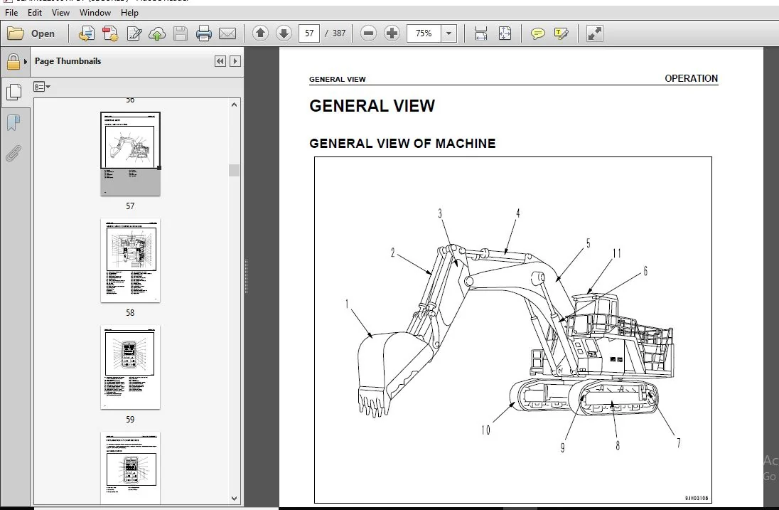 KOMATSU GALEO PC1800-6 HYDRAULIC EXCAVATOR OPERATION & MAINTENANCE MANUAL (SN:10011,11002 & UP) KOMATSU GALEO PC1800-6 - PDF DOWNLOAD - Image 3