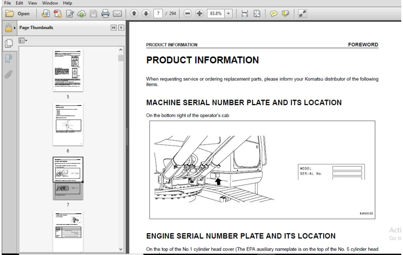 KOMATSU GALEO PC200, 200LC-7, PC210, 210LC-7, PC220, 220LC-7 HYDRAULIC EXCAVATOR OPERATION & MAINTENANCE MANUAL (YEAM200201) - PDF DOWNLOAD - Image 3