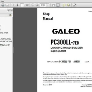 KOMATSU GALEO PC300LL-7E0 LOGGINGROAD BUILDER EXCAVATOR SERVICE REPAIR MANUAL (SN:A86001 and UP) KOMATSU PC300LL 7E0 - PDF DOWNLOAD