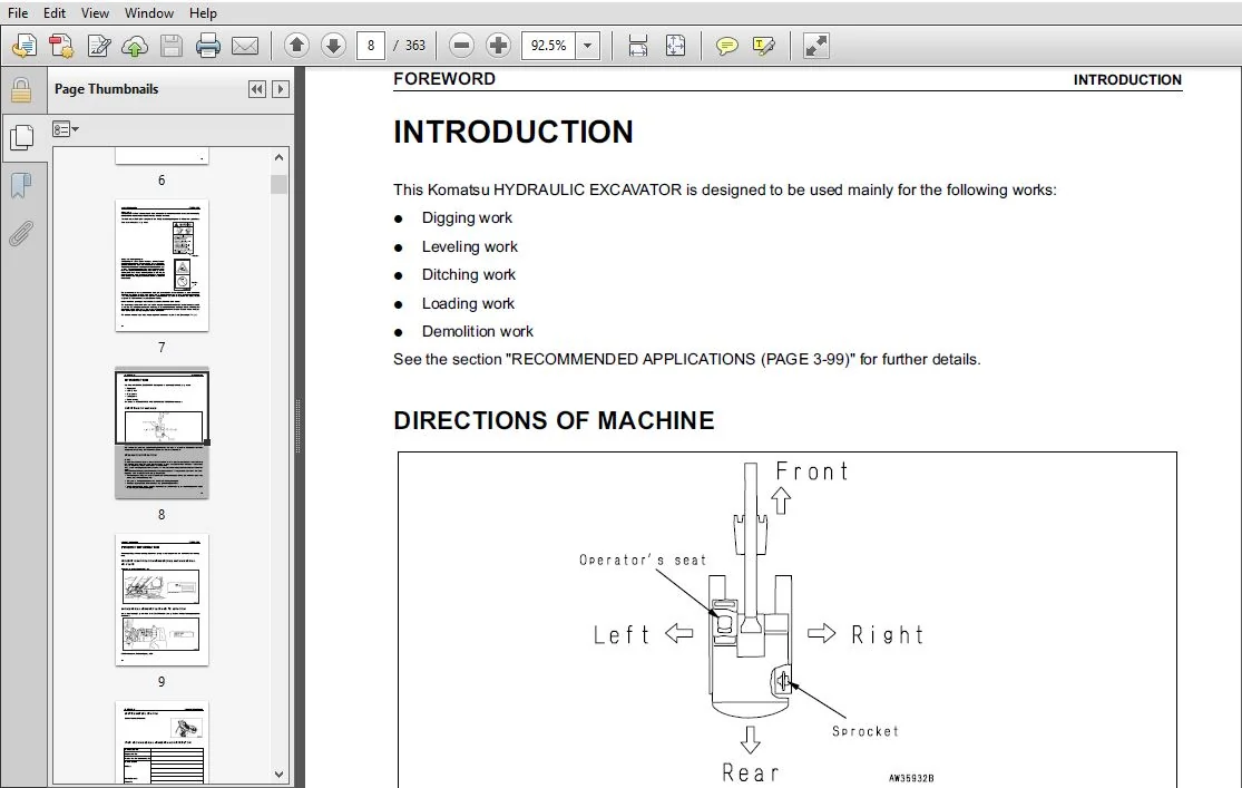 KOMATSU GALEO PC300,PC300LC-2 PC350,350LC-7 HYDRAULIC EXCAVATOR OPERATION & MAINTENANCE MANUAL (SN:45001 & UP,SN:25001 & UP) - PDF DOWNLOAD - Image 3