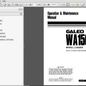 KOMATSU GALEO WA150-5 WHEEL LOADER OPERATION & MAINTENANCE MANUAL (SN:65001 & UP) KOMATSU WA150-5 - PDF DOWNLOAD