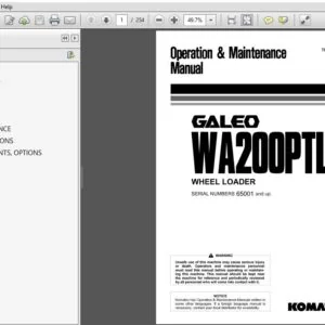 KOMATSU GALEO WA200PTL-5 WHEEL LOADER OPERATION & MAINTENANCE MANUAL (SN:65001 & UP) - PDF DOWNLOAD