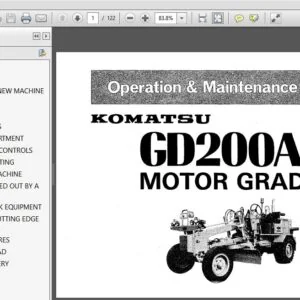 KOMATSU GD200A-1 MOTOR GRADER OPERATION & MAINTENANCE MANUAL (SN:2001 & UP) KOMATSU GD200A-1 - PDF DOWNLOAD