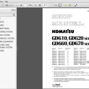 KOMATSU GD610,GD620 SERIES GD660,GD670 SERIES SERVICE REPAIR MANUAL (SEBMG6150109) - PDF DOWNLOAD