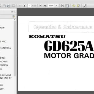KOMATSU GD625A-1 MOTOR GRADER OPERATION & MAINTENANCE MANUAL (SN:50001 & UP) KOMATSU GD625A-1 - PDF DOWNLOAD
