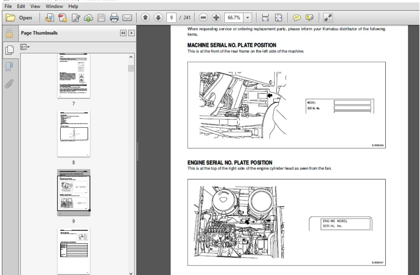 KOMATSU GD655-3C MOTOR GRADER OPERATION & MAINTENANCE MANUAL (SN:50001 & UP) KOMATSU GD655 3C - PDF DOWNLOAD - Image 4