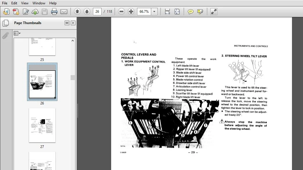KOMATSU GD825A-1 MOTOR GRADER OPERATION & MAINTENANCE MANUAL (SN:10002 & UP) KOMATSU GD825A 1 - PDF DOWNLOAD - Image 4