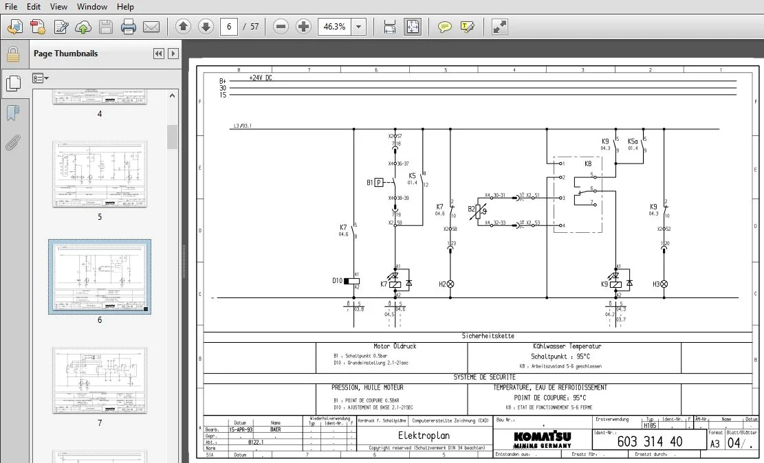 KOMATSU H185S HYDRAULIC SHOVEL Electrical and Hydraulic Diagrams (SN:06108) KOMATSU H185S - PDF DOWNLOAD - Image 2