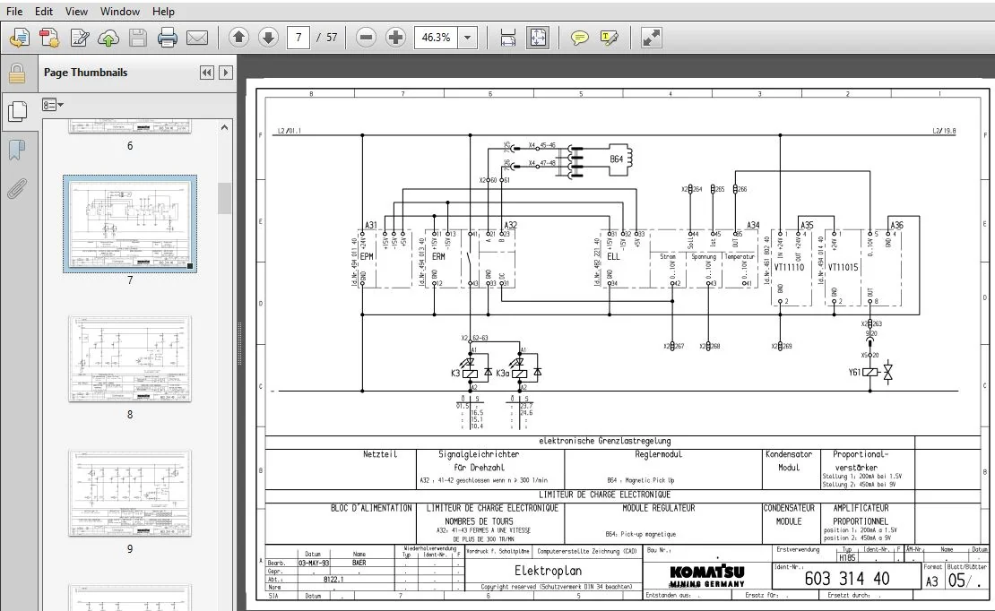 KOMATSU H185S HYDRAULIC SHOVEL Electrical and Hydraulic Diagrams (SN:06108) KOMATSU H185S - PDF DOWNLOAD - Image 3