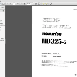KOMATSU HD325-5 SERVICE REPAIR MANUAL - PDF DOWNLOAD