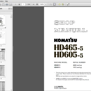KOMATSU HD465-5,HD605-5 Rigid Dump Truck Service Repair Workshop Manual - PDF DOWNLOAD