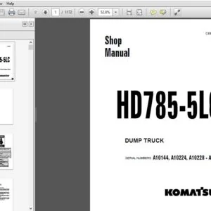 KOMATSU HD785-5LC DUMP TRUCK SERVICE REPAIR MANUAL (SN:A10144, A10224, A10228 - A10315) KOMATSU HD785-5LC