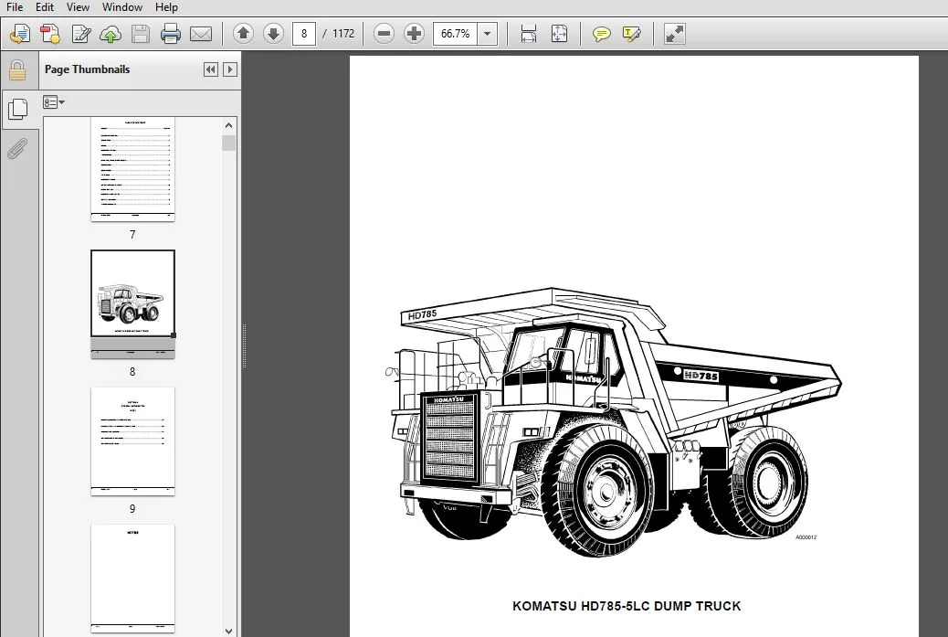 KOMATSU HD785-5LC DUMP TRUCK SERVICE REPAIR MANUAL (SN:A10144, A10224, A10228 - A10315) KOMATSU HD785-5LC - Image 4