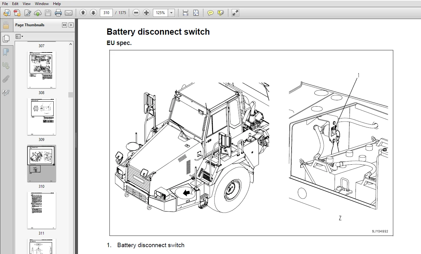 KOMATSU HM300-2 ARTICULATED DUMP TRUCK SERVICE REPAIR MANUAL (SN: A11001 & up ) - PDF Download - Image 4