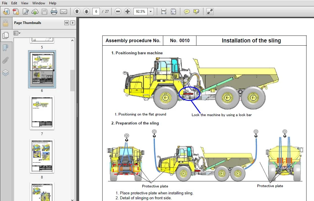 KOMATSU HM400-3 ARTICULATED DUMP TRUCK Field Assembly Instruction MANUAL (SN:3001 & UP) KOMATSU HM400-3 - PDF DOWNLOAD - Image 3