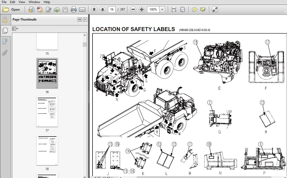 KOMATSU HM400-3 ARTICULATED DUMP TRUCK OPERATION & MAINTENANCE MANUAL (SN:3001 and up) - PDF DOWNLOAD - Image 3