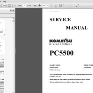 KOMATSU MINING GERMANY PC5500 SERVICE REPAIR MANUAL (SN:15014 & UP) - PDF DOWNLOAD