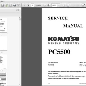 KOMATSU MINING GERMANY PC5500 SERVICE REPAIR MANUAL (SN:15016 & UP) KOMATSU MINING GERMANY PC5500 - PDF DOWNLOAD