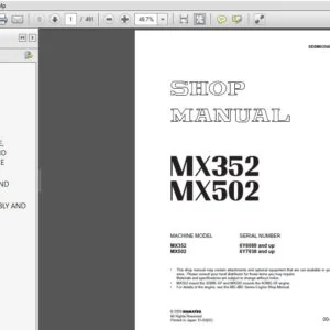 KOMATSU MX352 MX502 SERVICE REPAIR MANUAL (SEBM035400) KOMATSU MX352 MX502 - PDF DOWNLOAD