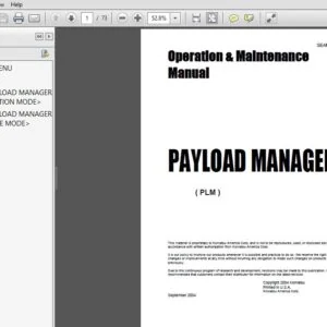 KOMATSU PAYLOAD MANAGER  (PLM) OPERATION & MAINTENANCE MANUAL - PDF DOWNLOAD