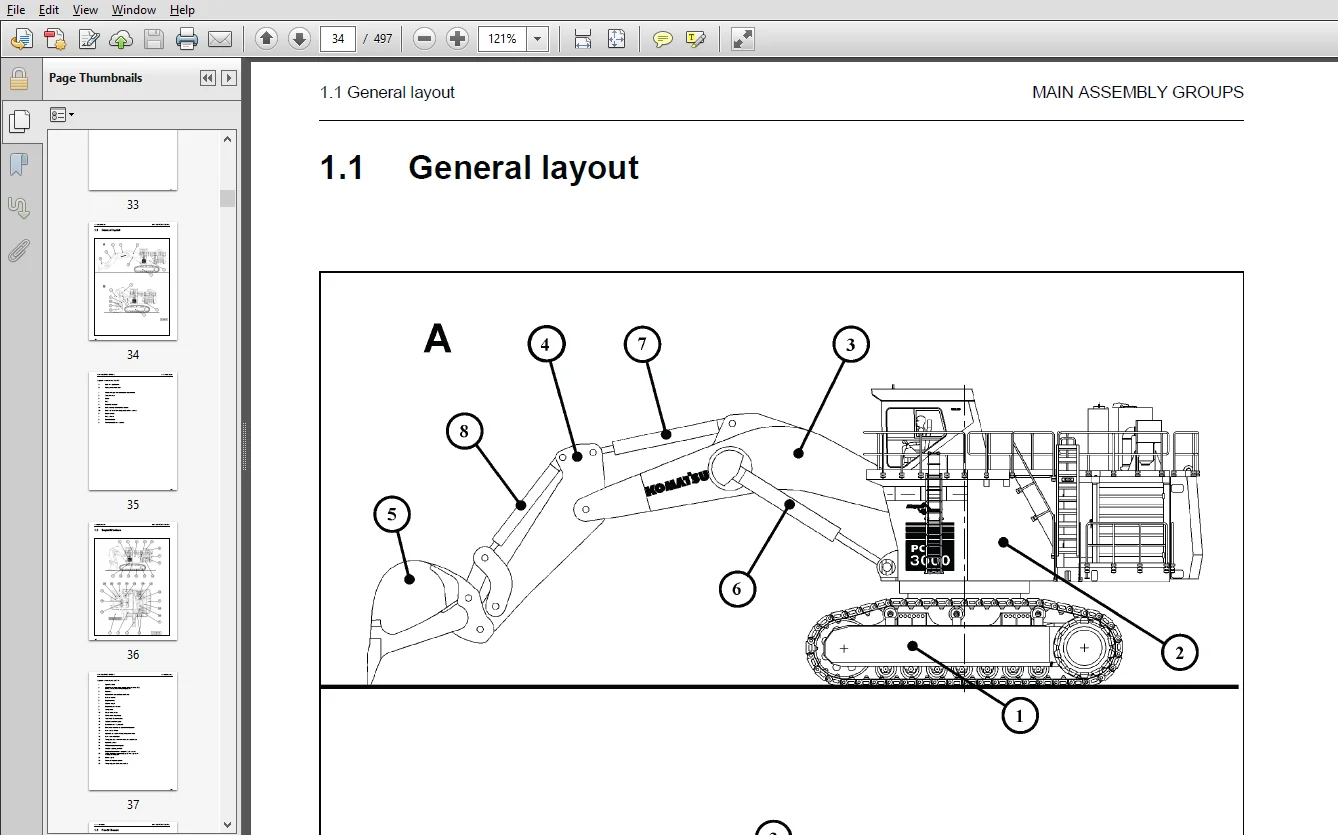 KOMATSU PC-3000-6 HYDRAULIC MINING SHOVEL(SMPC30006219)SERIAL NUMBER PC3000-6 6219-PDF Download - Image 2
