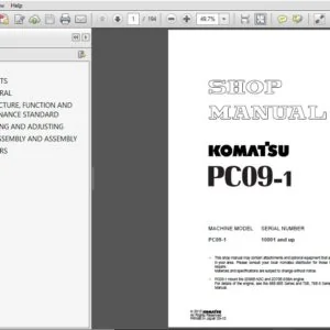 KOMATSU PC09-1 SERVICE REPAIR MANUAL (SN:10001 & UP) KOMATSU PC09 1 - PDF DOWNLOAD