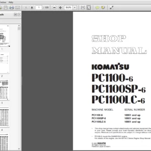 KOMATSU PC1100-6 PC1100SP-6 PC1100LC-6 SERVICE REPAIR MANUAL (SN:10001 & Up) - PDF Download