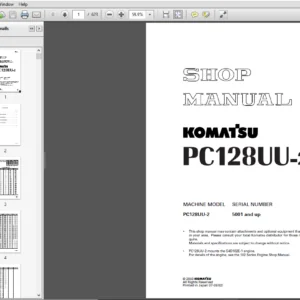 KOMATSU PC128UU-2 SERVICE REPAIR MANUAL (SN:5001 & UP) - PDF Download